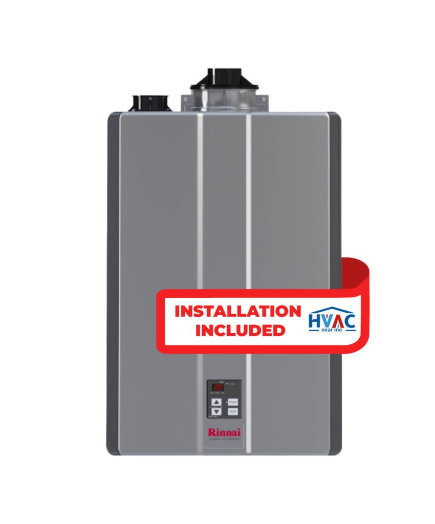 Rinnai Tankless Water Heater - 9.8 GPM - 199,000 BTU - Direct Vent - Model RU199IN