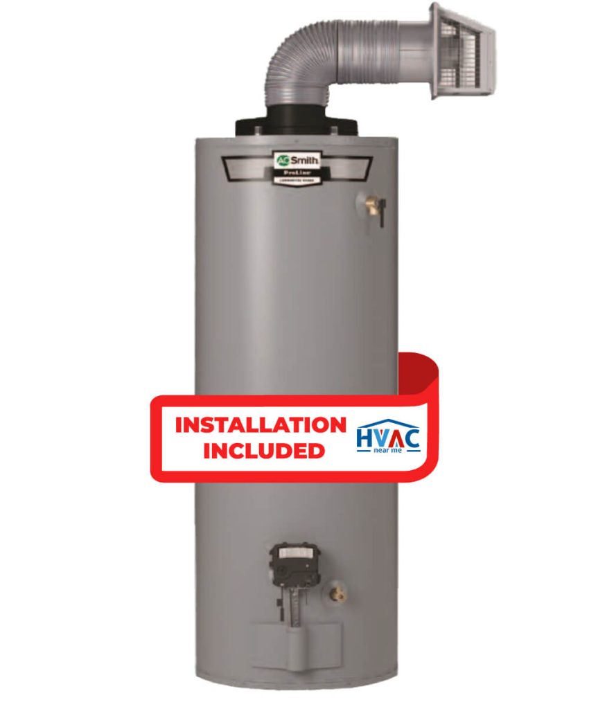 A.O. Smith Tank water Heater - 50 gallon - Direct vent - Model GDV-50L