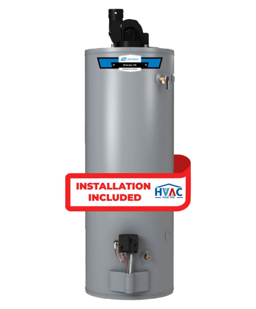 John Wood Tank water Heater - 50 gallon - Power Direct Vent - Model PDV50N-58