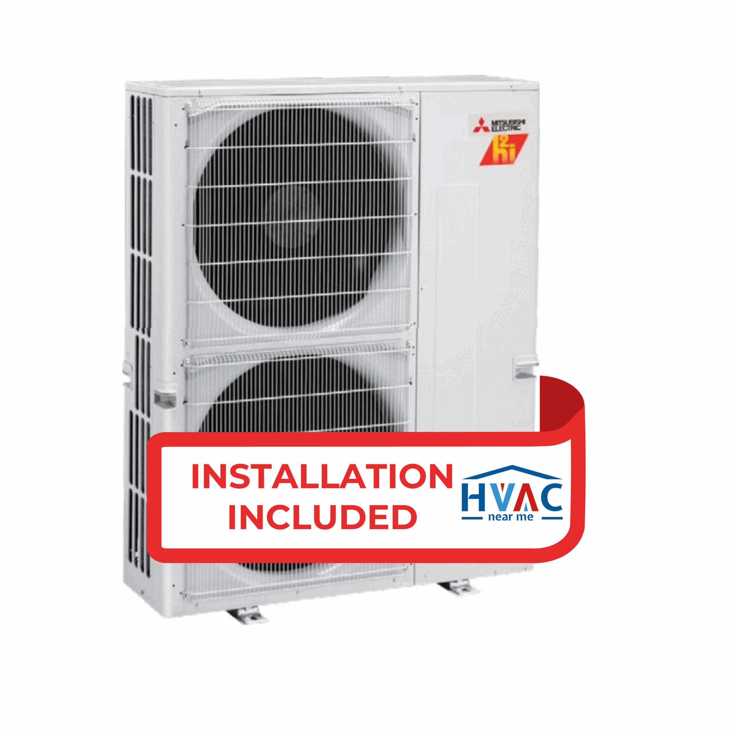 product-hvac (1).ai-7 Mitsubishi Heat Pump - 30000 BTU - SEER 16 - Model PUZ-HA30NHA1