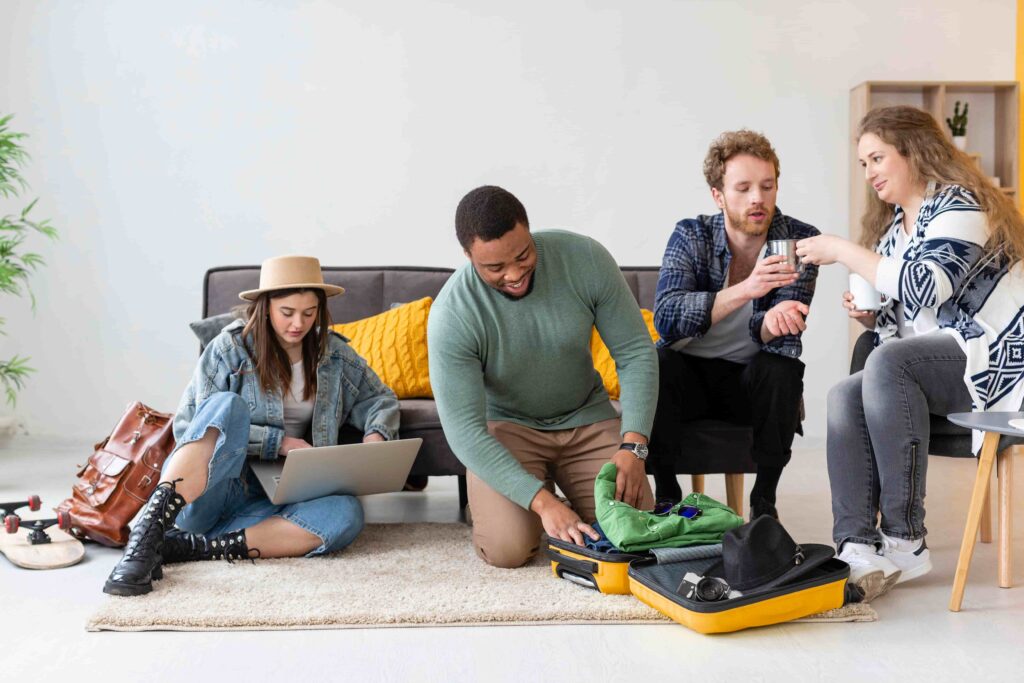 family packing for a trip