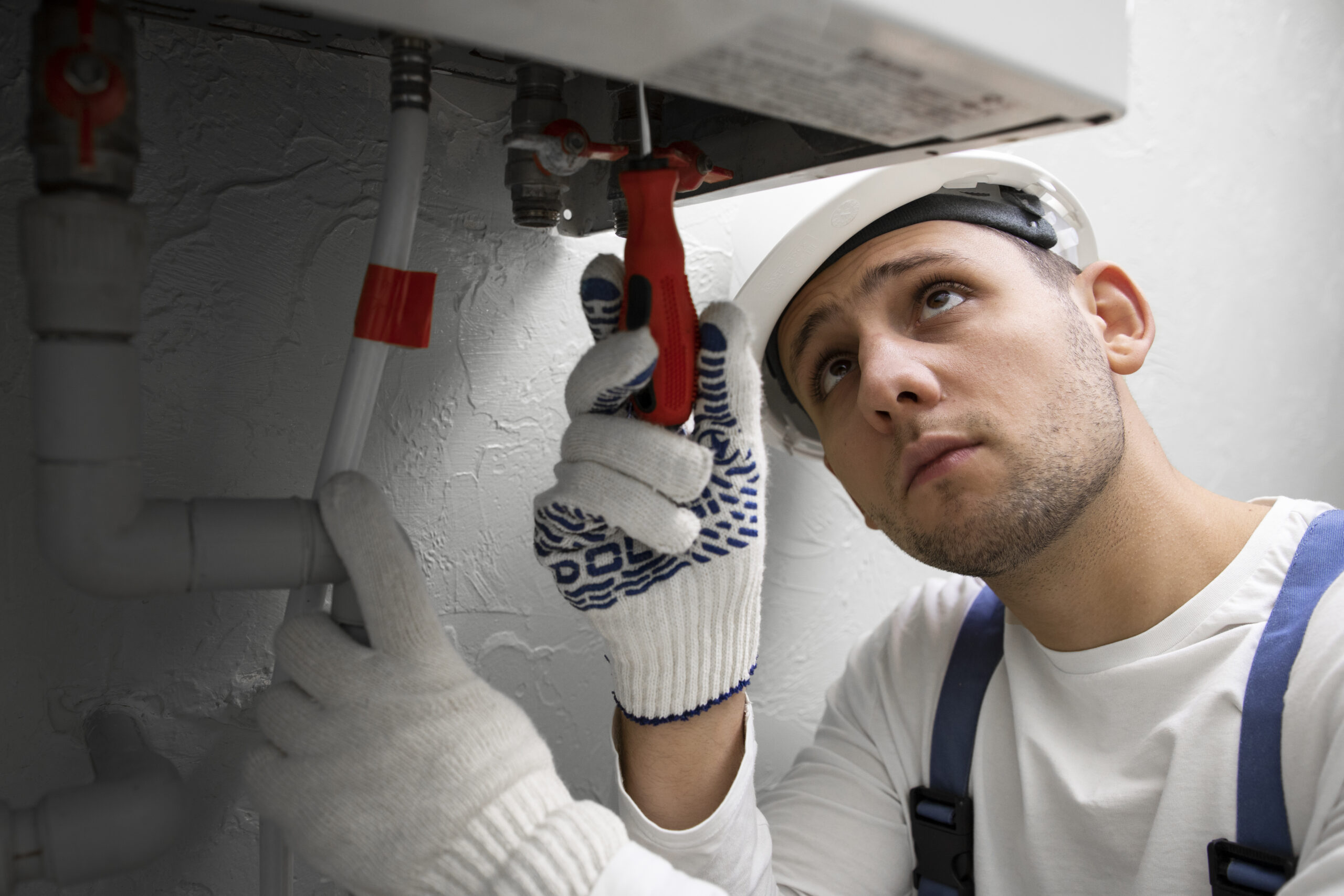Technician checking HVAC unit size for proper home efficiency